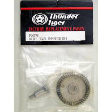 CONJUNTO ENGRENAGEM DIFERENCIAL COROA E PINHAO CONICA AUTOMODELO EB4 EB-4 EB 4 THUNDER TIGER PD0578